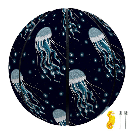 Glowing Jellyfish Pattern Print Basketball
