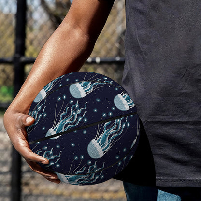 Glowing Jellyfish Pattern Print Basketball