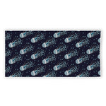Glowing Jellyfish Pattern Print Beach Towel