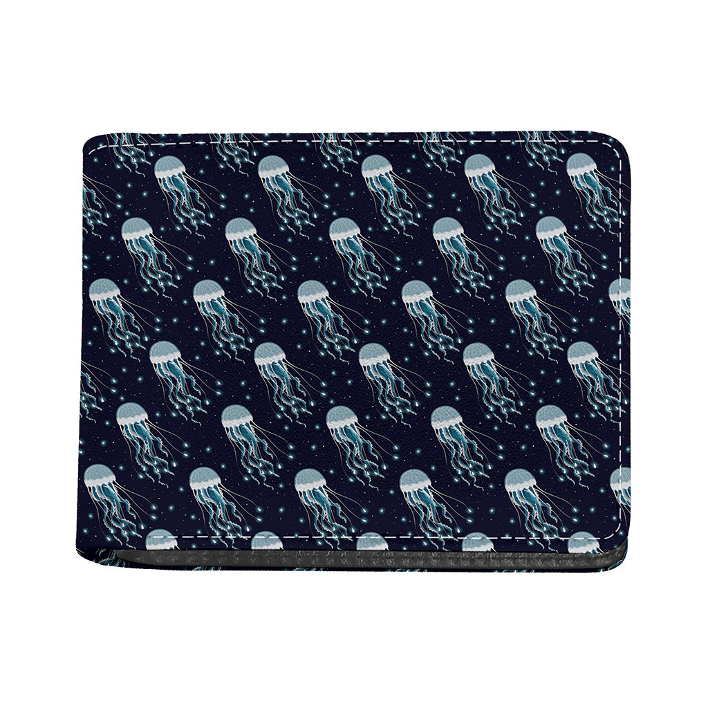 Glowing Jellyfish Pattern Print Bifold Wallet