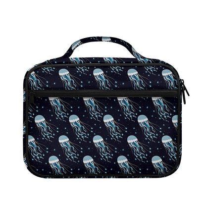 Glowing Jellyfish Pattern Print Briefcase Bible Bag