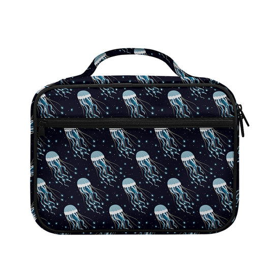 Glowing Jellyfish Pattern Print Briefcase Bible Bag