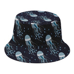 Glowing Jellyfish Pattern Print Bucket Hat