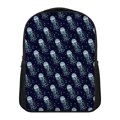 Glowing Jellyfish Pattern Print Casual Backpack