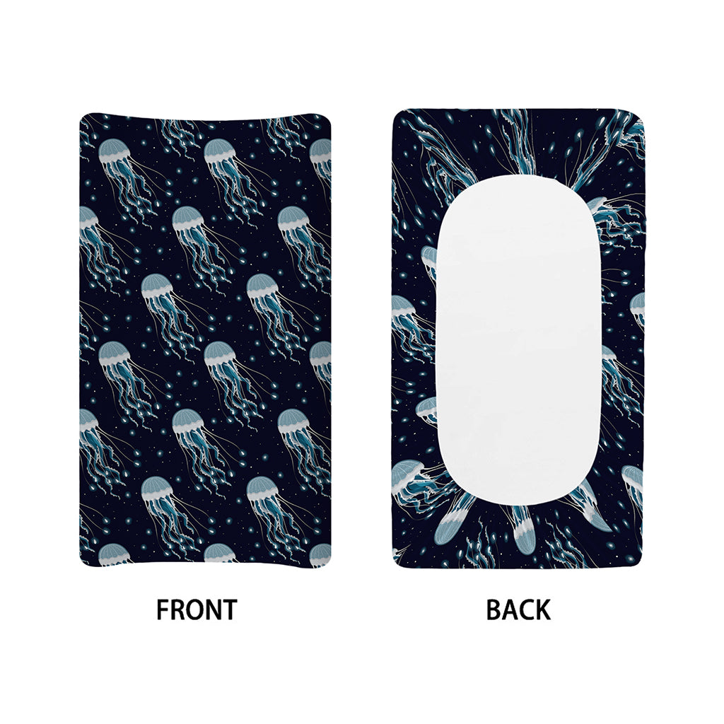 Glowing Jellyfish Pattern Print Changing Pad Cover