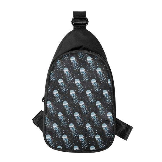 Glowing Jellyfish Pattern Print Chest Bag