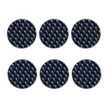 Glowing Jellyfish Pattern Print Coaster Set