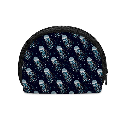 Glowing Jellyfish Pattern Print Coin Purse