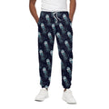 Glowing Jellyfish Pattern Print Cotton Sweatpants
