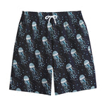 Glowing Jellyfish Pattern Print Cotton Shorts