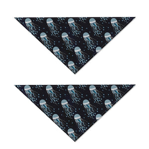 Glowing Jellyfish Pattern Print Dog Bandana