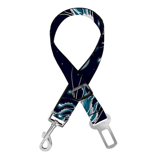 Glowing Jellyfish Pattern Print Dog Seat Belt