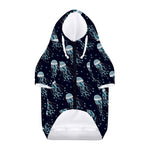 Glowing Jellyfish Pattern Print Dog Zip Up Hoodie