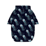 Glowing Jellyfish Pattern Print Dog Zip Up Hoodie