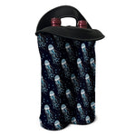 Glowing Jellyfish Pattern Print Double Neoprene Wine Tote