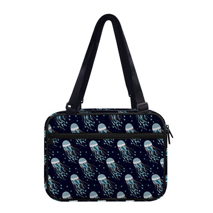 Glowing Jellyfish Pattern Print Double Strap Bible Bag