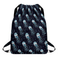 Glowing Jellyfish Pattern Print Drawstring Backpack