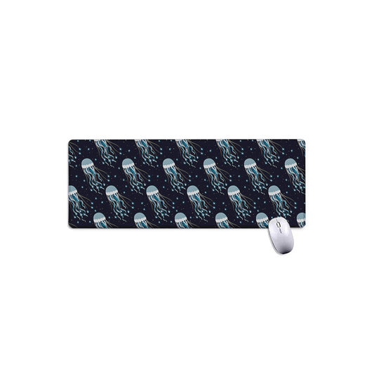 Glowing Jellyfish Pattern Print Extended Mouse Pad