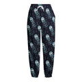 Glowing Jellyfish Pattern Print Fleece Lined Knit Pants