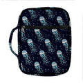 Glowing Jellyfish Pattern Print Front Pocket Bible Bag