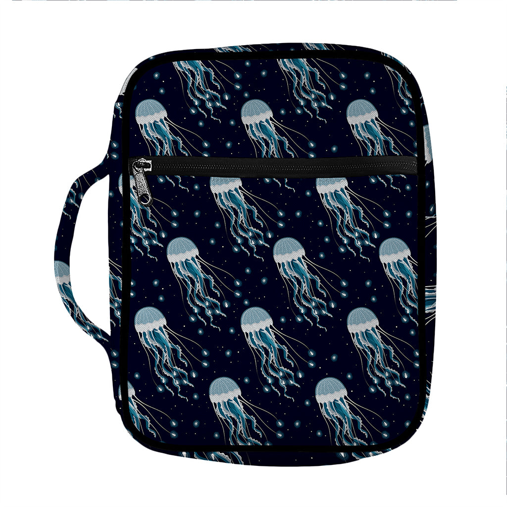 Glowing Jellyfish Pattern Print Front Pocket Bible Bag