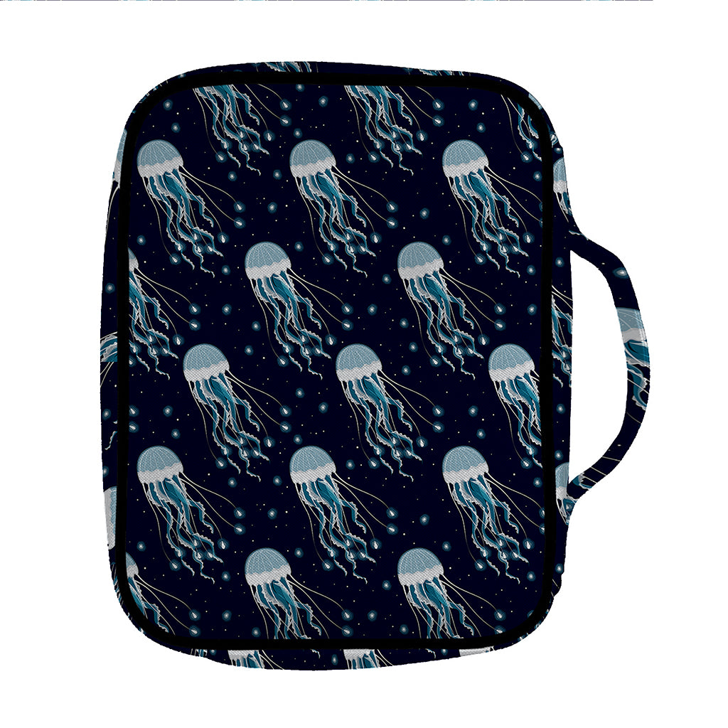 Glowing Jellyfish Pattern Print Front Pocket Bible Bag
