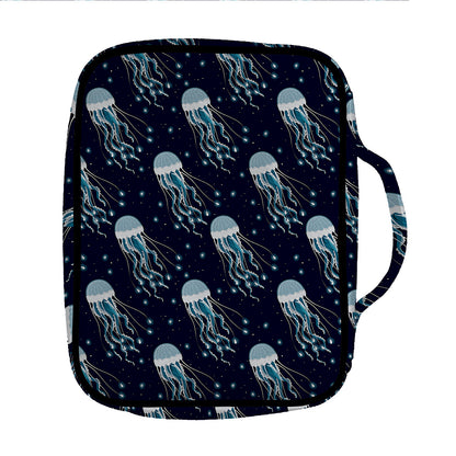 Glowing Jellyfish Pattern Print Front Pocket Bible Bag