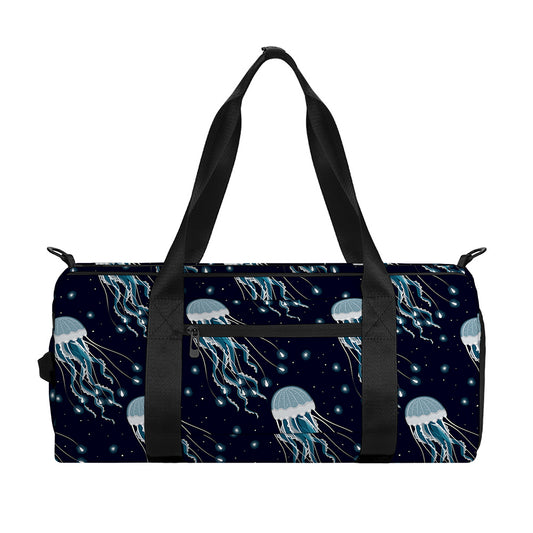 Glowing Jellyfish Pattern Print Gym Bag