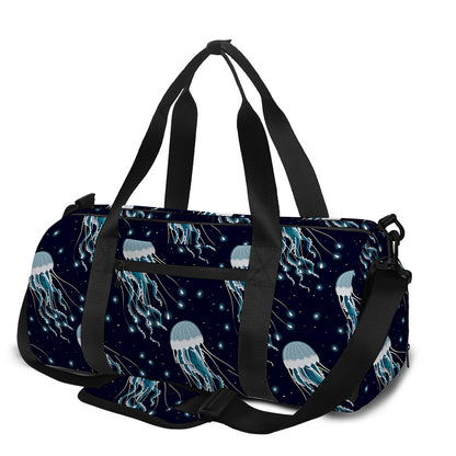 Glowing Jellyfish Pattern Print Gym Bag