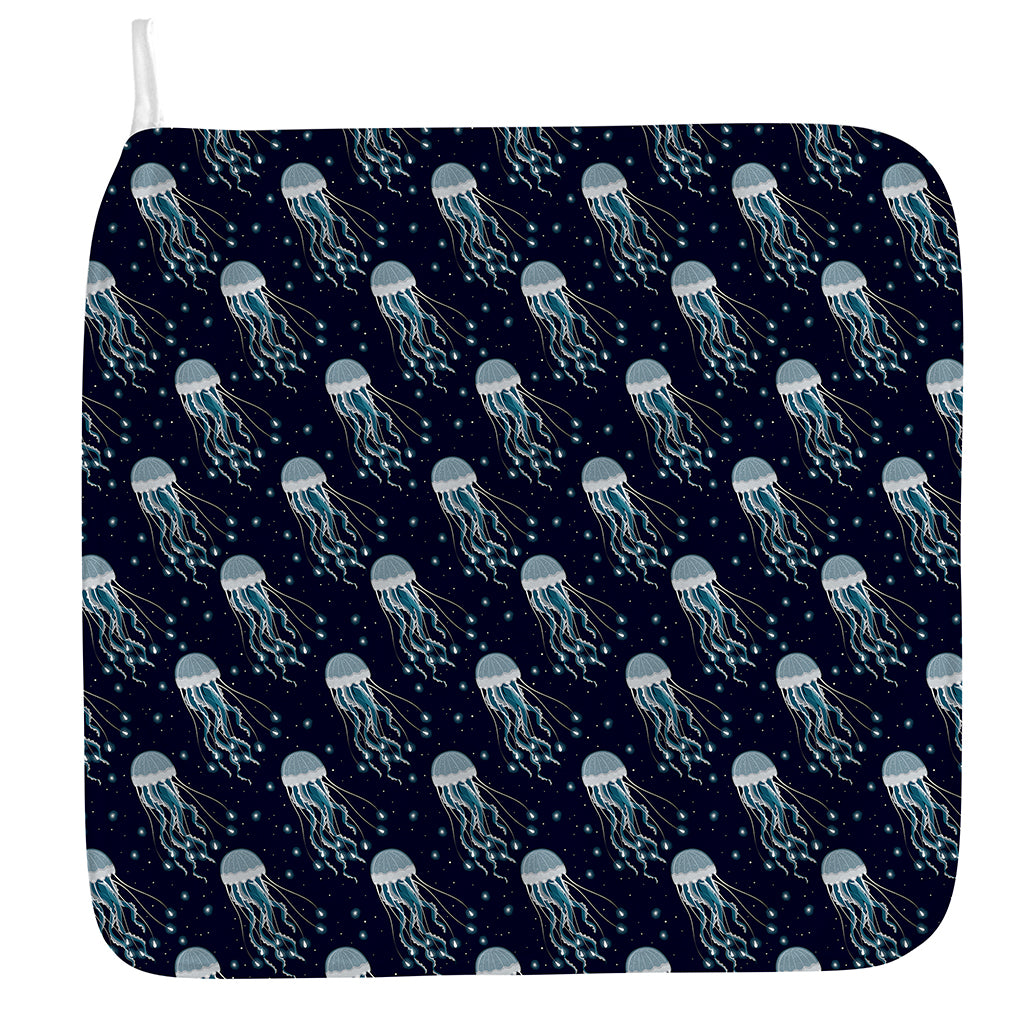 Glowing Jellyfish Pattern Print Hand Towel
