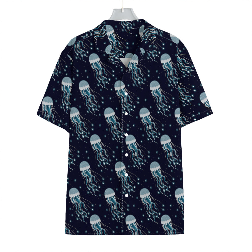 Glowing Jellyfish Pattern Print Hawaiian Shirt