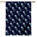Glowing Jellyfish Pattern Print House Flag