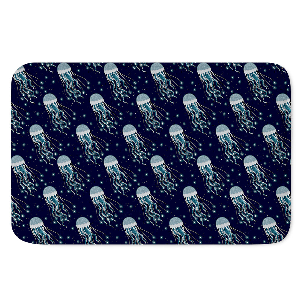 Glowing Jellyfish Pattern Print Indoor Door Mat