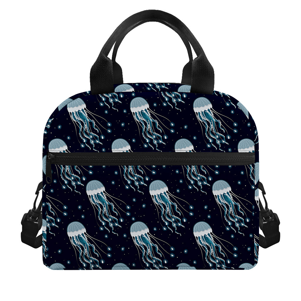 Glowing Jellyfish Pattern Print Insulated Lunch Bag