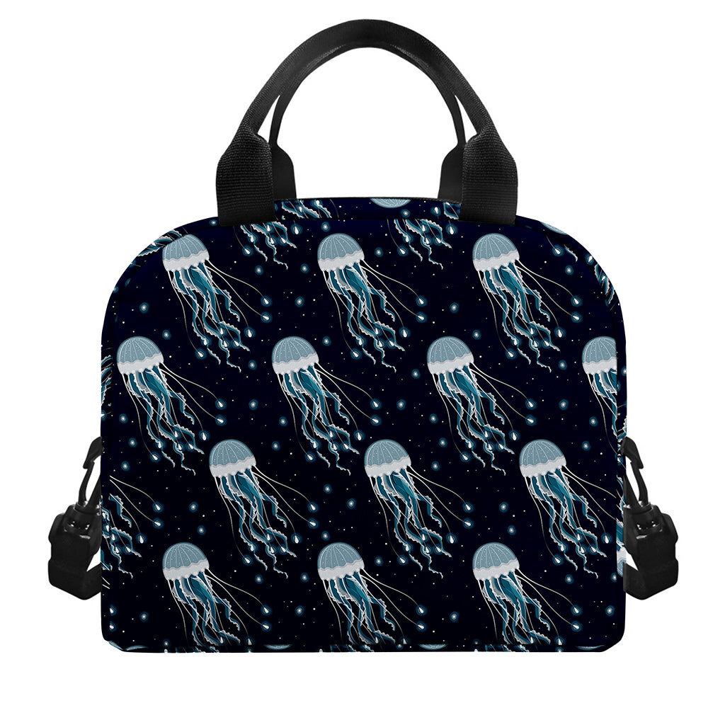 Glowing Jellyfish Pattern Print Insulated Lunch Bag
