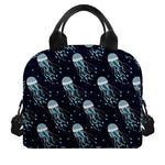 Glowing Jellyfish Pattern Print Insulated Lunch Bag
