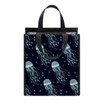 Glowing Jellyfish Pattern Print Insulated Lunch Tote