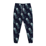 Glowing Jellyfish Pattern Print Jogger Pants