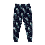 Glowing Jellyfish Pattern Print Jogger Pants