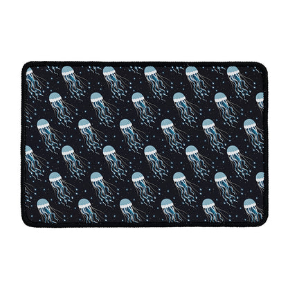 Glowing Jellyfish Pattern Print Kitchen Mat