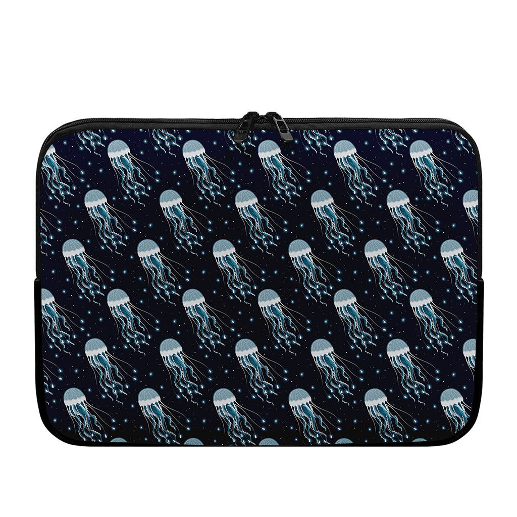 Glowing Jellyfish Pattern Print Laptop Sleeve