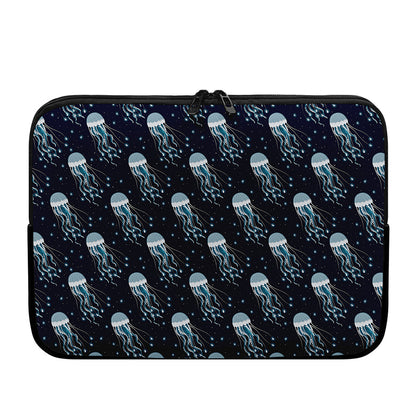 Glowing Jellyfish Pattern Print Laptop Sleeve