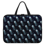 Glowing Jellyfish Pattern Print Laptop Sleeve With Handle