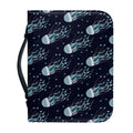 Glowing Jellyfish Pattern Print Leather Bible Cover