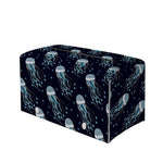 Glowing Jellyfish Pattern Print Leather Tissue Box Cover