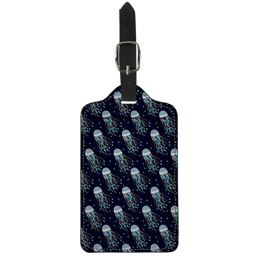Glowing Jellyfish Pattern Print Luggage Tag