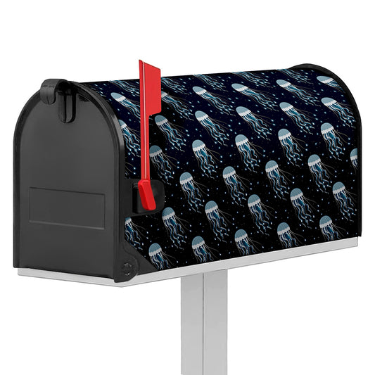 Glowing Jellyfish Pattern Print Mailbox Cover