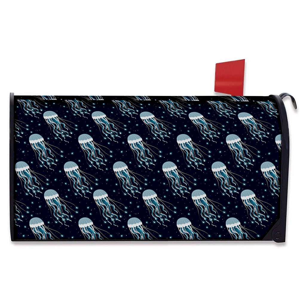 Glowing Jellyfish Pattern Print Mailbox Cover
