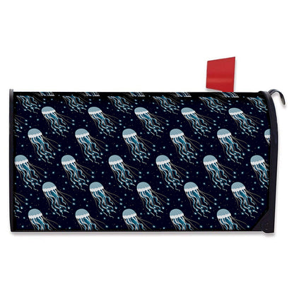 Glowing Jellyfish Pattern Print Mailbox Cover