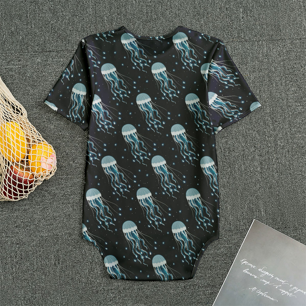 Glowing Jellyfish Pattern Print Men's Bodysuit